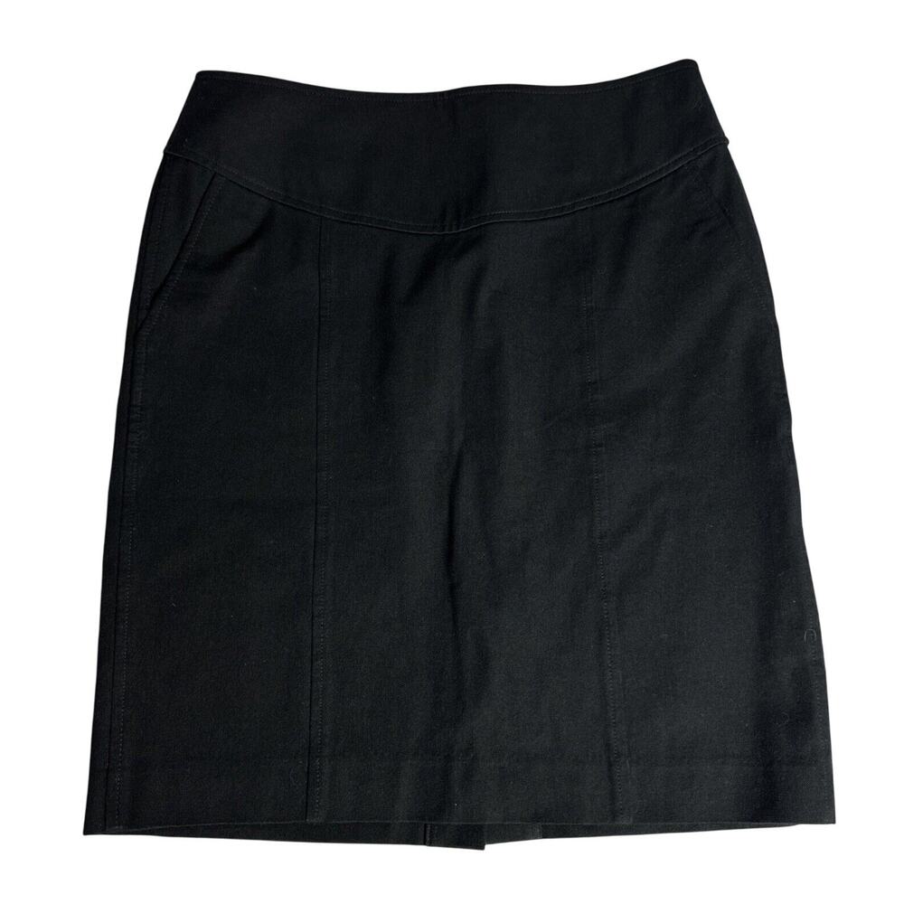 Banana Republic Womens Stretch Black Pencil Skirt Pockets size 8
